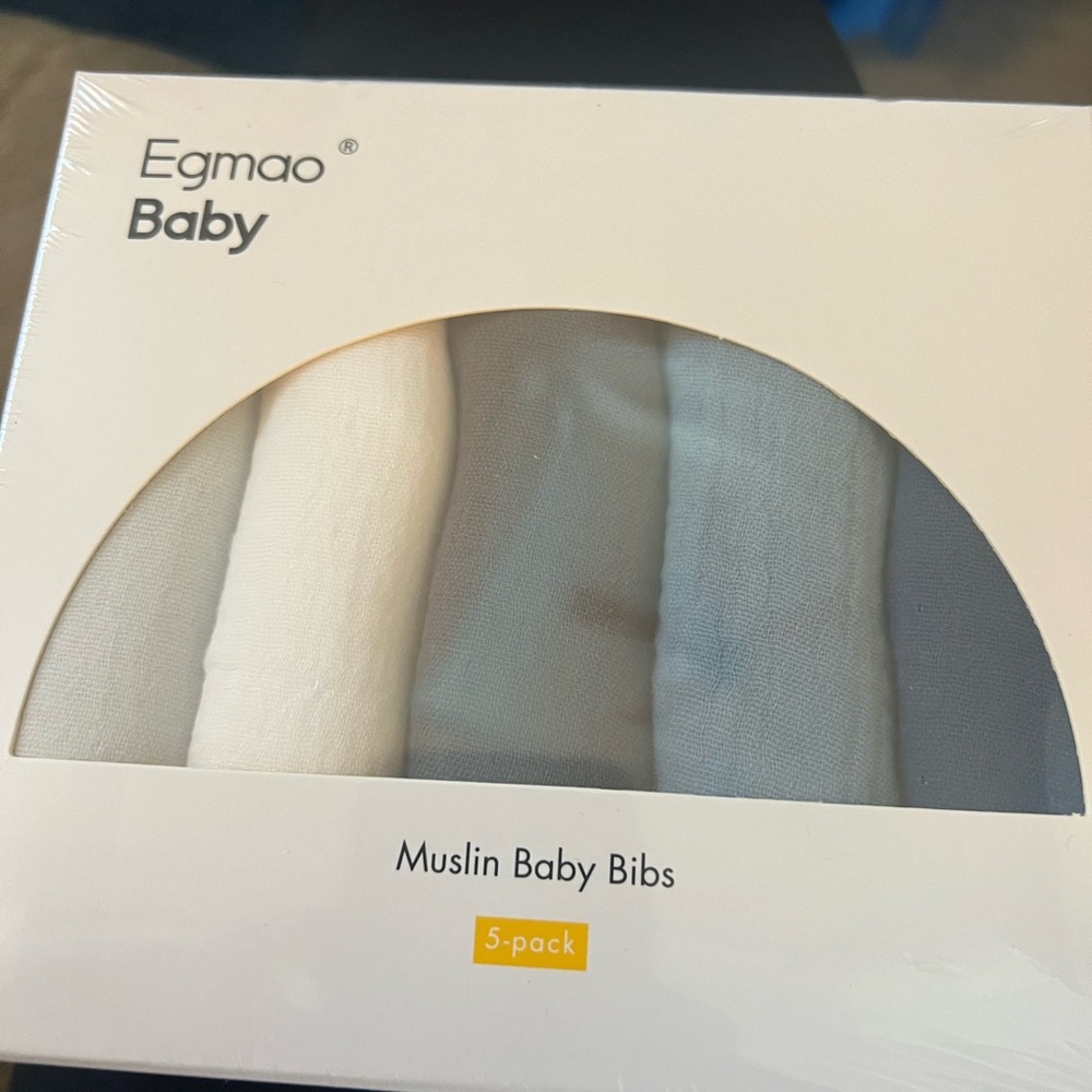 5 pack Egmao Baby Muslin Baby Bibs